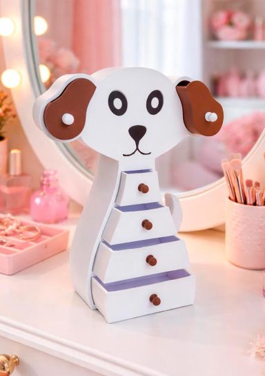 Porta Joias Cachorrinho com Gavetas