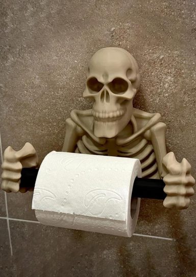 Porta Papel Higiênico Caveira