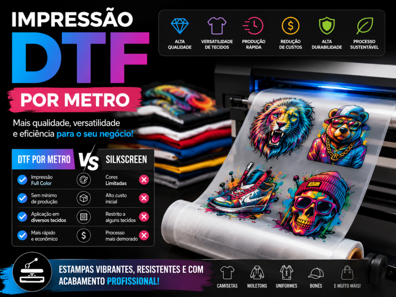 Impressão DTF por Metro