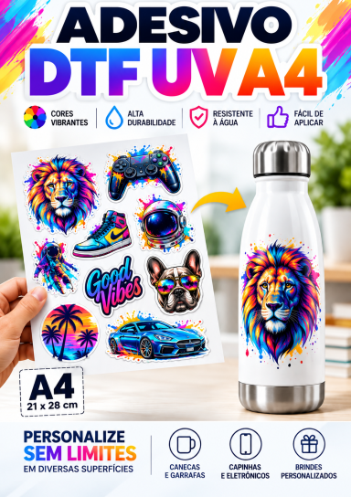 Adesivo DTF UV A4