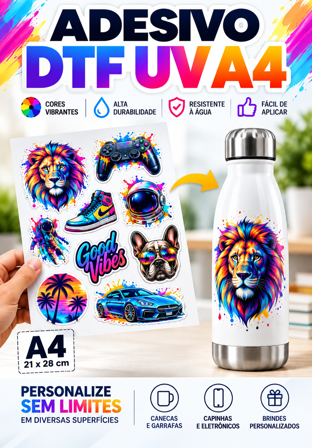 Adesivo DTF UV A4